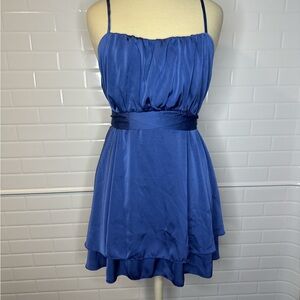 Elegant Blue Sleeveless Dress